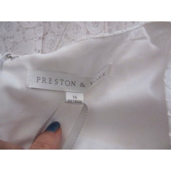 Preston & York White Lace Shift Dress Size 16 New W/ Tags Elegant Design - Picture 8 of 8